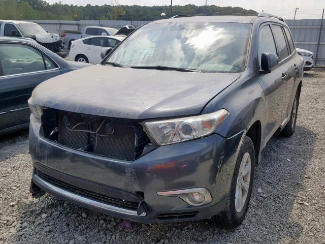 5TDBK3EH3CS169904 - 2012 TOYOTA HIGHLANDER GRAY photo 2