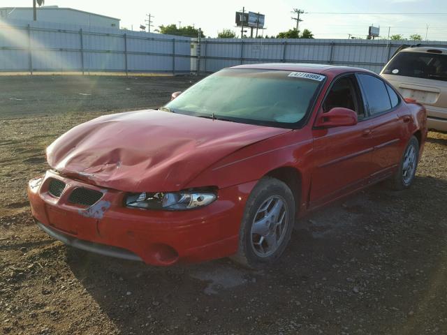 1G2WP52K32F257594 - 2002 PONTIAC GRAND PRIX RED photo 2