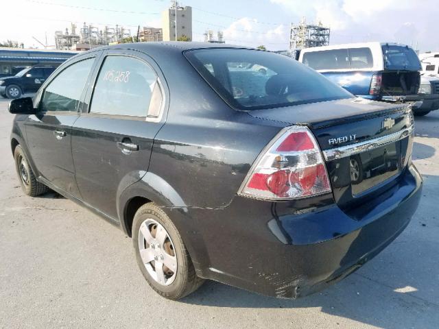 KL1TD5DE5BB138264 - 2011 CHEVROLET AVEO LS BLACK photo 3