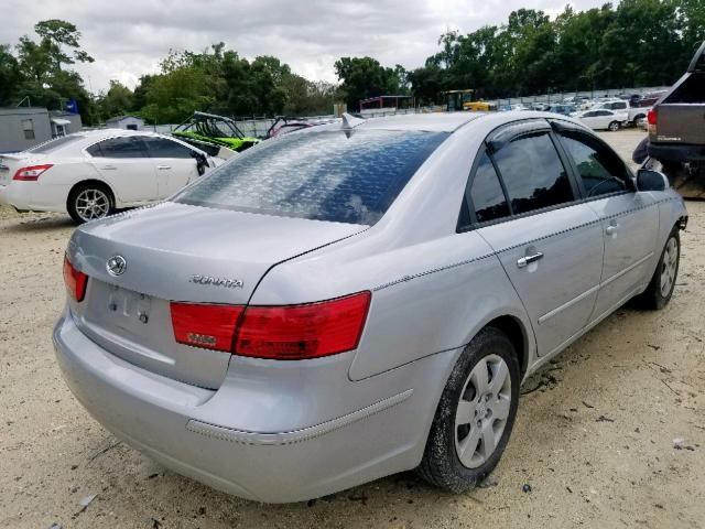 5NPET46CX9H559562 - 2009 HYUNDAI SONATA GLS SILVER photo 4