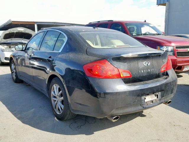 JNKCV61E59M310080 - 2009 INFINITI G37 BASE BLACK photo 3