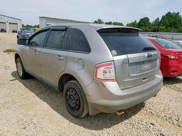 2FMDK38C38BA26903 - 2008 FORD EDGE SEL SILVER photo 3