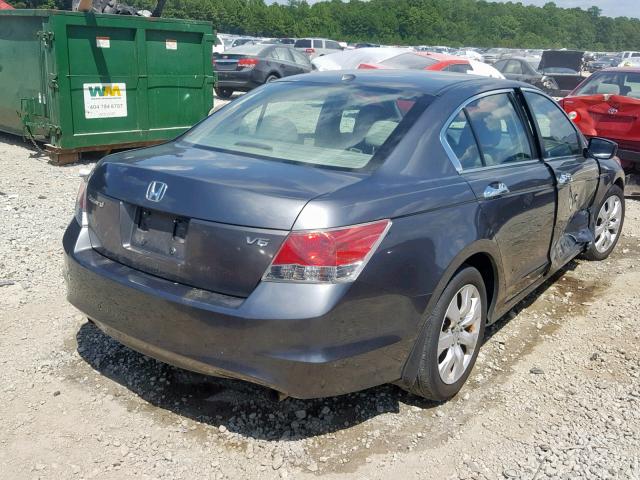 1HGCP36868A019683 - 2008 HONDA ACCORD EXL GRAY photo 4