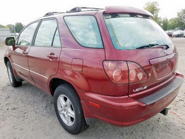 JT6HF10U0X0004111 - 1999 LEXUS RX 300 RED photo 3