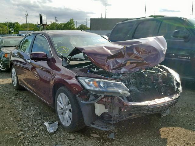 1HGCR2F8XDA261813 - 2013 HONDA ACCORD EXL RED photo 1