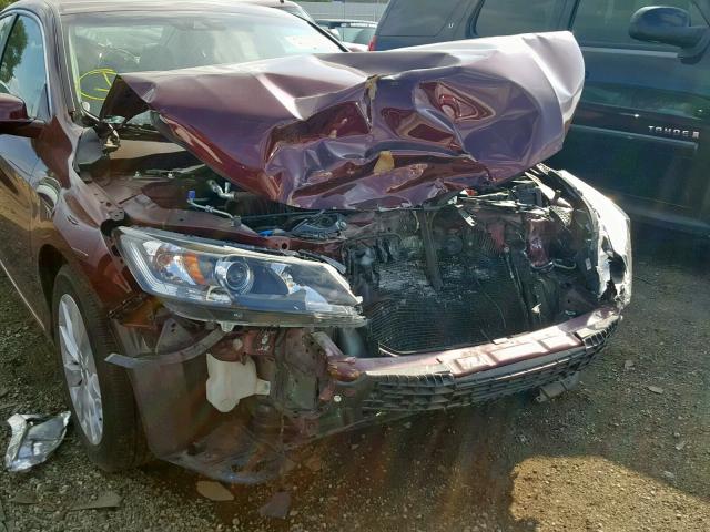 1HGCR2F8XDA261813 - 2013 HONDA ACCORD EXL RED photo 9