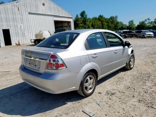 KL1TD5DE8BB131244 - 2011 CHEVROLET AVEO LS SILVER photo 4