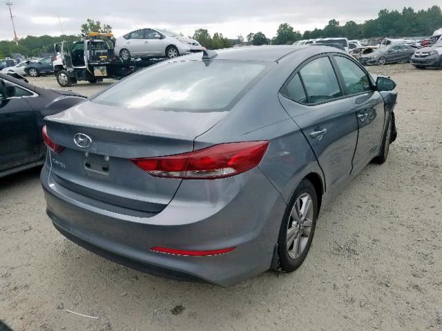 KMHD84LF3JU554589 - 2018 HYUNDAI ELANTRA SE GRAY photo 4