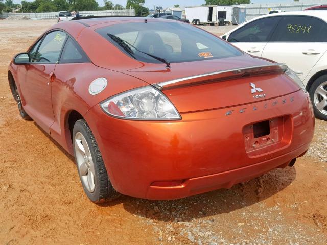 4A3AK24F17E020521 - 2007 MITSUBISHI ECLIPSE GS BURGUNDY photo 3