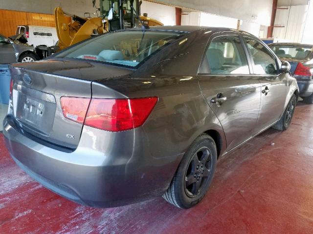 KNAFU4A21A5844118 - 2010 KIA FORTE EX CHARCOAL photo 4