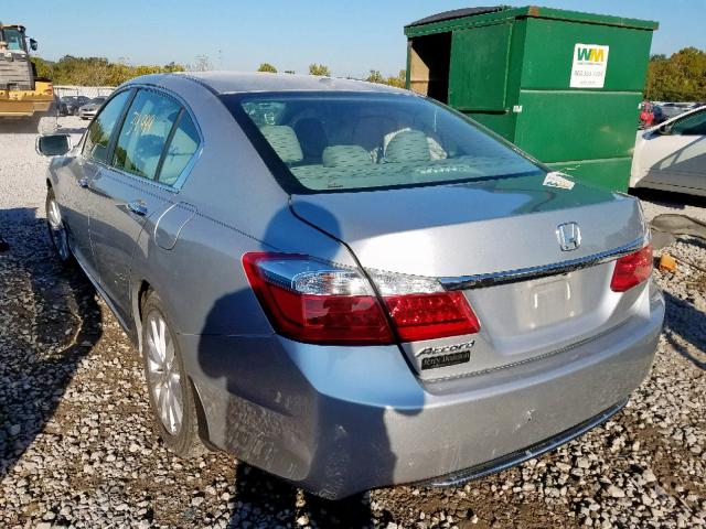 1HGCR2F89DA283317 - 2013 HONDA ACCORD EXL SILVER photo 3