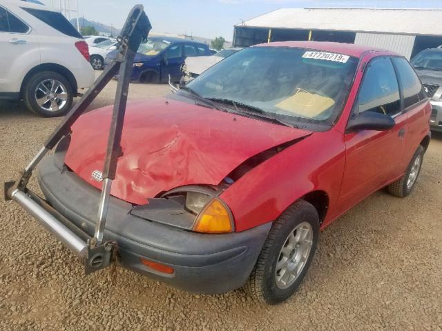 2C1MR2261T6759771 - 1996 GEO METRO BASE RED photo 2