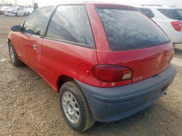 2C1MR2261T6759771 - 1996 GEO METRO BASE RED photo 3