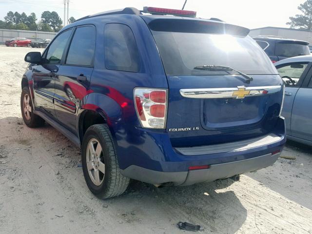 2CNDL13F086317855 - 2008 CHEVROLET EQUINOX LS BLUE photo 3