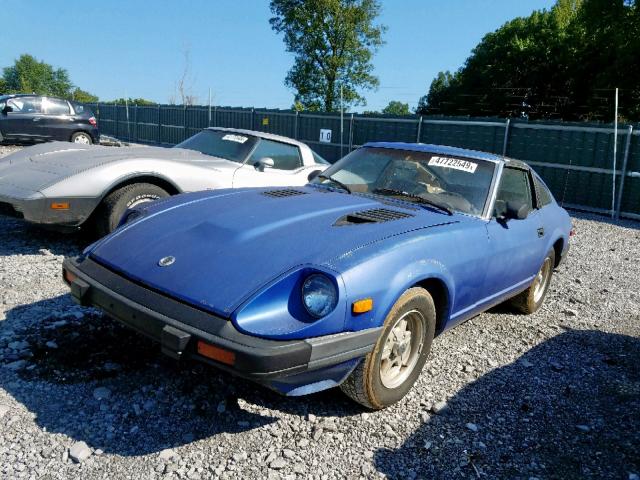 JN1HZ04S1CX441817 - 1982 DATSUN 280ZX BLUE photo 2