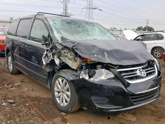 2C4RVABG7CR392252 - 2012 VOLKSWAGEN ROUTAN SE BLACK photo 1