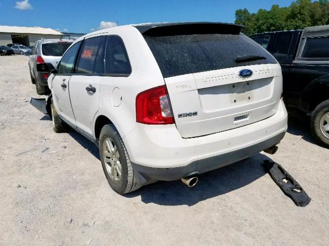 2FMDK3GC5BBA58227 - 2011 FORD EDGE SE WHITE photo 3