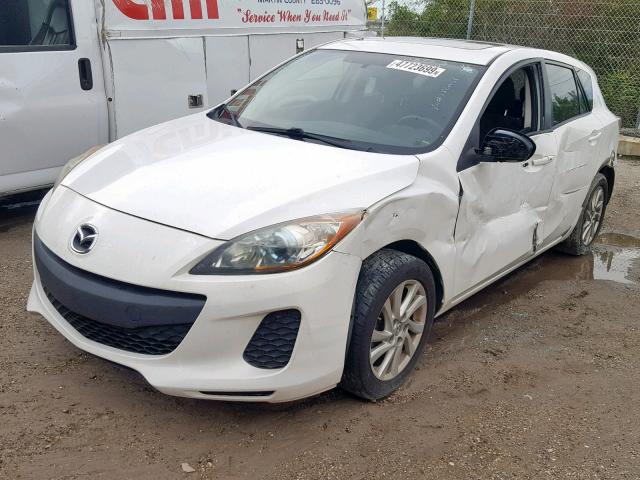 JM1BL1L75C1550288 - 2012 MAZDA 3 I WHITE photo 2