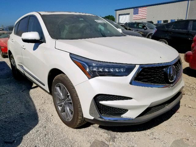 5J8TC2H54KL020402 - 2019 ACURA RDX WHITE photo 1