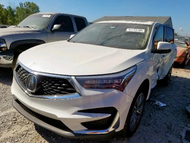 5J8TC2H54KL020402 - 2019 ACURA RDX WHITE photo 2