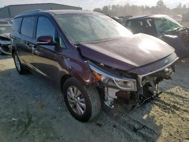 KNDMB5C18G6093659 - 2016 KIA SEDONA LX BURGUNDY photo 1