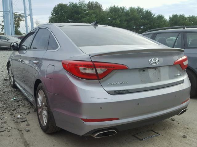 5NPE34AF1FH052983 - 2015 HYUNDAI SONATA SPO GRAY photo 3