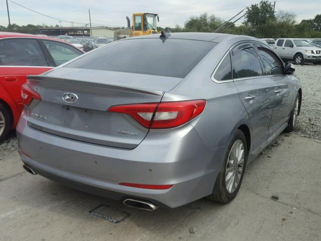 5NPE34AF1FH052983 - 2015 HYUNDAI SONATA SPO GRAY photo 4