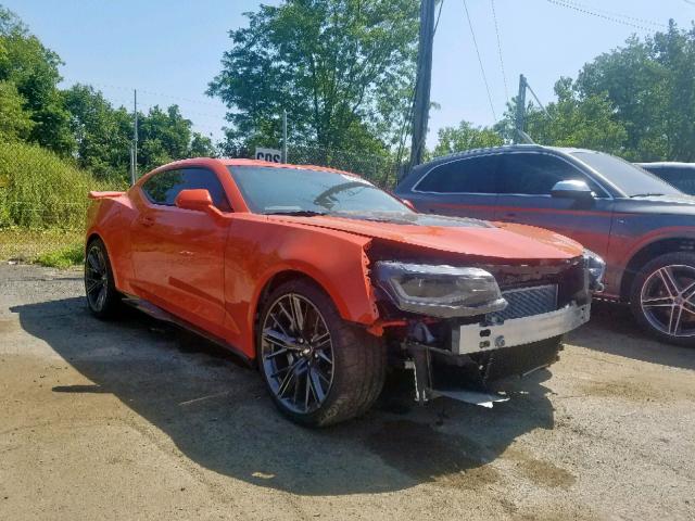 1G1FK1R65K0104352 - 2019 CHEVROLET CAMARO ZL1 ORANGE photo 1