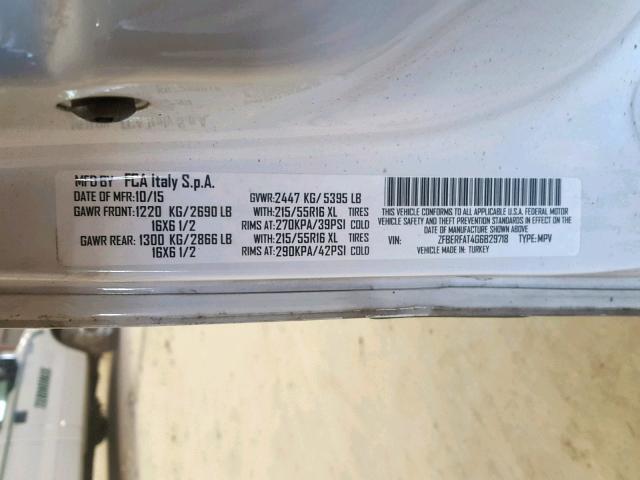 ZFBERFAT4G6B29718 - 2016 RAM PROMASTER 白色 照片 10