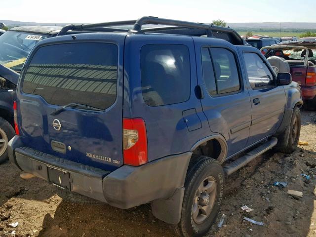 5N1ED28TX3C653647 - 2003 NISSAN XTERRA XE BLUE photo 4