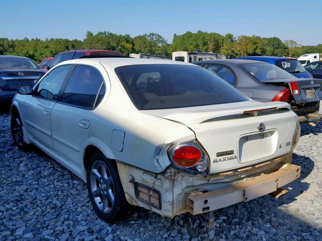 JN1DA31A23T436538 - 2003 NISSAN MAXIMA GLE WHITE photo 3