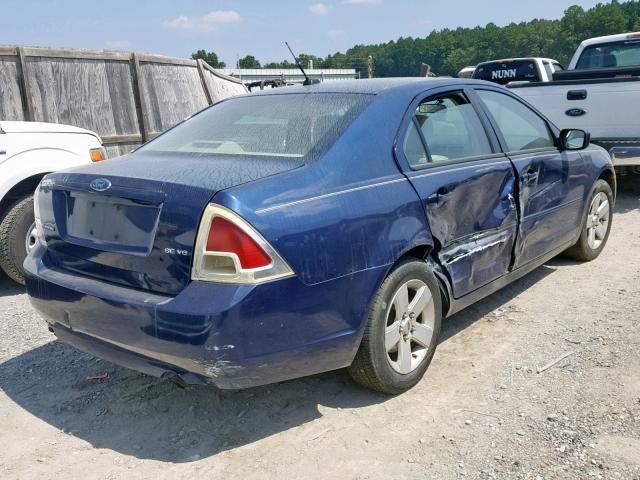 3FAHP07187R156199 - 2007 FORD FUSION SE BLUE photo 4