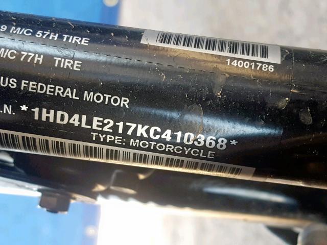 1HD4LE217KC410368 - 2019 HARLEY-DAVIDSON XL883 N BLACK photo 10