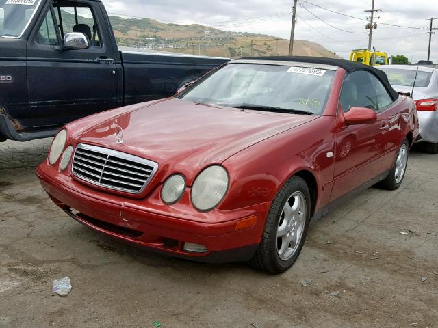 WDBLK65G8XT002716 - 1999 MERCEDES-BENZ CLK 320 RED photo 2