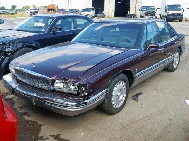 1G4CU521XTH626516 - 1996 BUICK PARK AVENU BURGUNDY photo 2