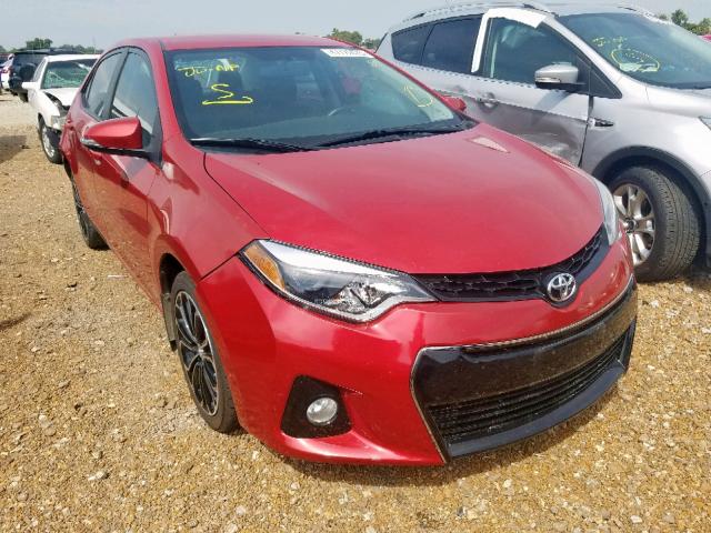 2T1BURHE3EC020385 - 2014 TOYOTA COROLLA L RED photo 1