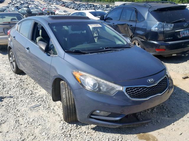 KNAFZ4A88E5085172 - 2014 KIA FORTE EX GRAY photo 1