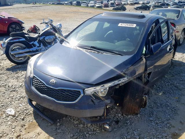 KNAFZ4A88E5085172 - 2014 KIA FORTE EX GRAY photo 2