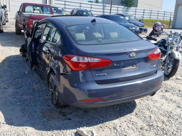 KNAFZ4A88E5085172 - 2014 KIA FORTE EX GRAY photo 3