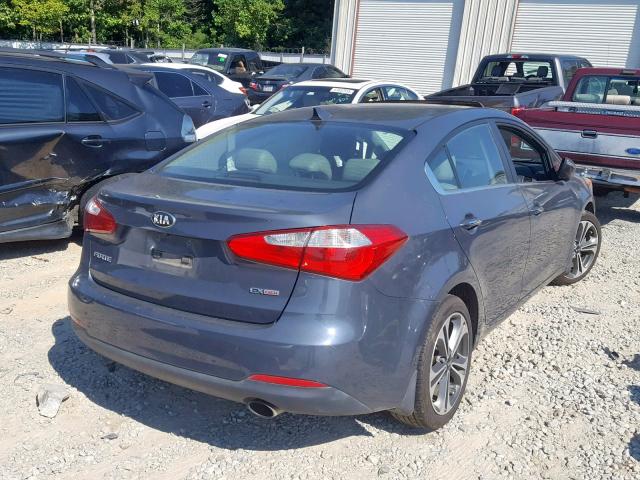 KNAFZ4A88E5085172 - 2014 KIA FORTE EX GRAY photo 4