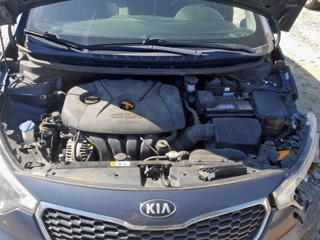 KNAFZ4A88E5085172 - 2014 KIA FORTE EX GRAY photo 7