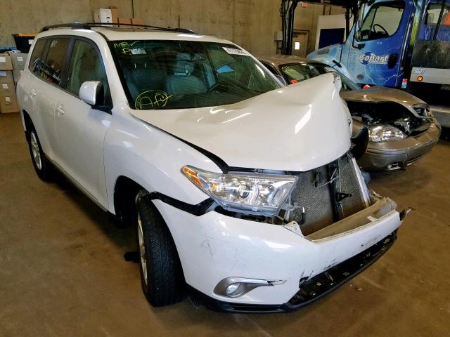 5TDBK3EH3DS242237 - 2013 TOYOTA HIGHLANDER WHITE photo 1