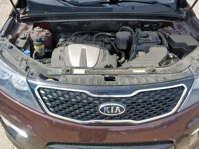 5XYKWDA22CG248442 - 2012 KIA SORENTO SX BURGUNDY photo 7