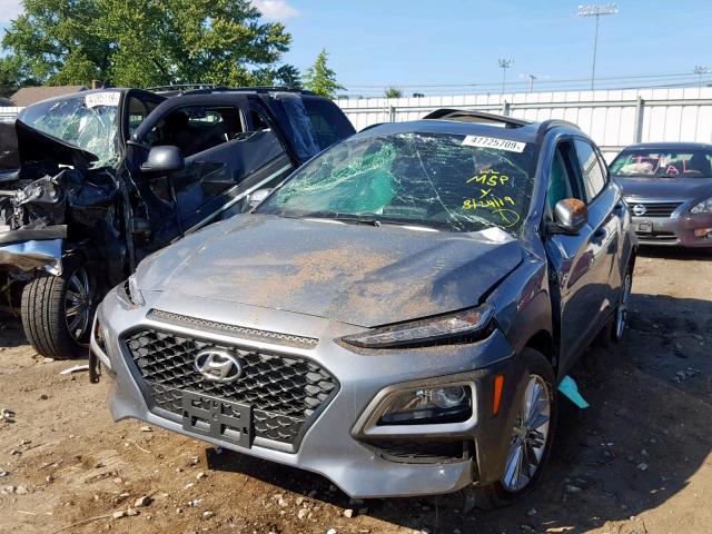 KM8K6CAA3KU359088 - 2019 HYUNDAI KONA SEL GRAY photo 2