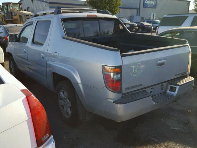 2HJYK16536H524152 - 2006 HONDA RIDGELINE SILVER photo 3