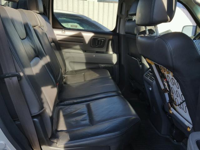 2HJYK16536H524152 - 2006 HONDA RIDGELINE SILVER photo 6