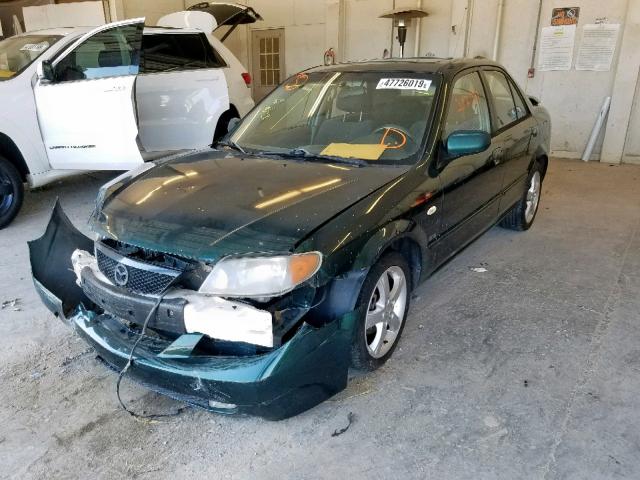 JM1BJ225931132540 - 2003 MAZDA PROTEGE DX GREEN photo 2