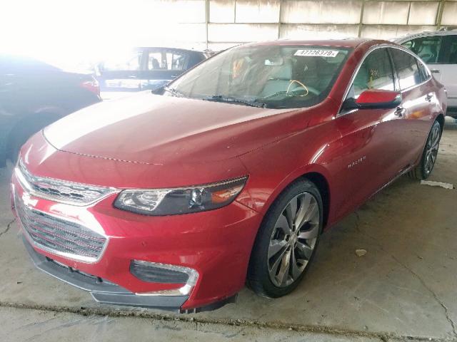 1G1ZH5SX5GF190790 - 2016 CHEVROLET MALIBU PRE RED photo 2