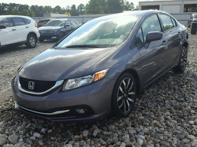 2HGFB2F94FH525722 - 2015 HONDA CIVIC EXL GRAY photo 2