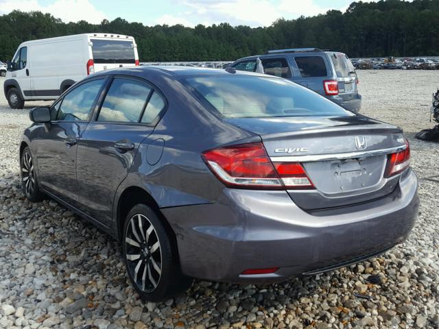 2HGFB2F94FH525722 - 2015 HONDA CIVIC EXL GRAY photo 3